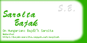 sarolta bajak business card